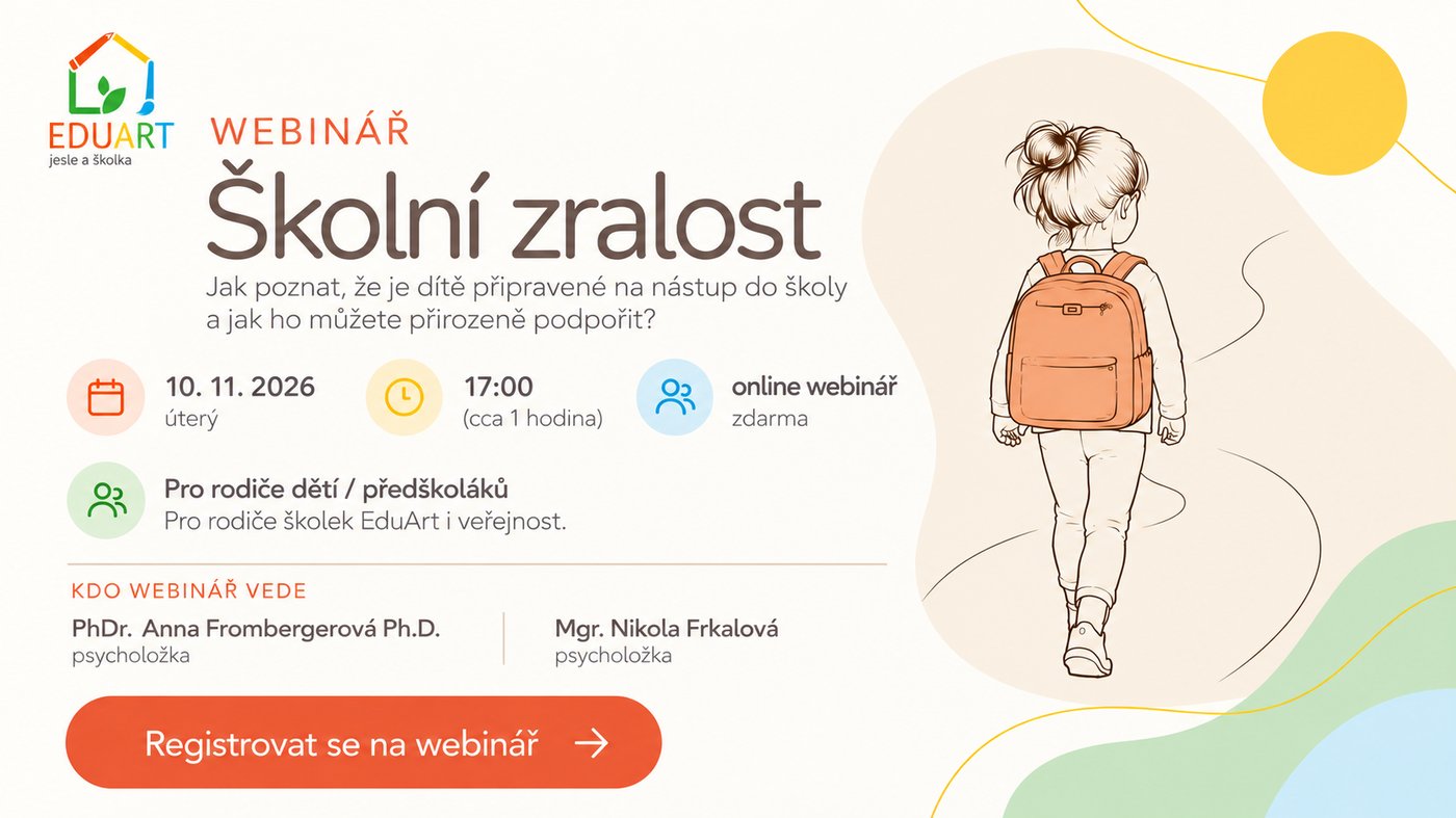 Webinář Školní zralost – EduArt, 10. 11. 2026 v 17:00
