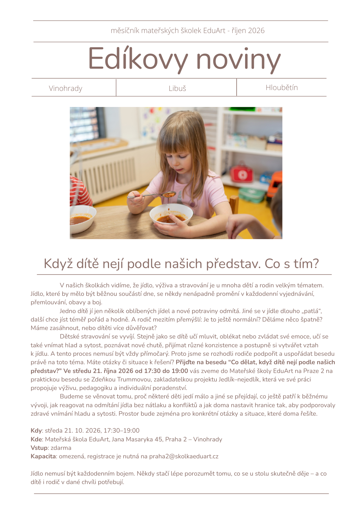 Aktuální newsletter: Newsletter říjen 2026